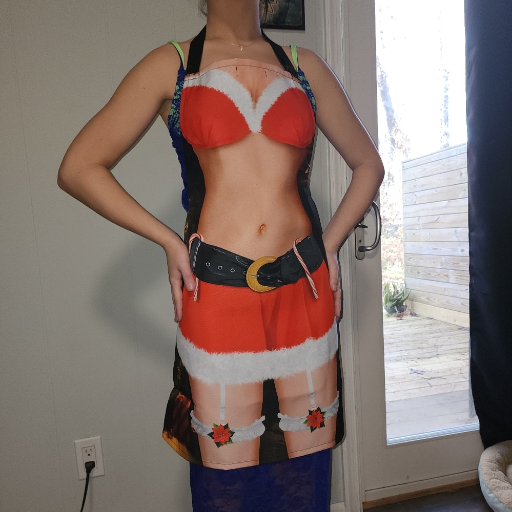 NWT Dolls Kill Sexy Hot Bod Santa Apron - Picture 2 of 5